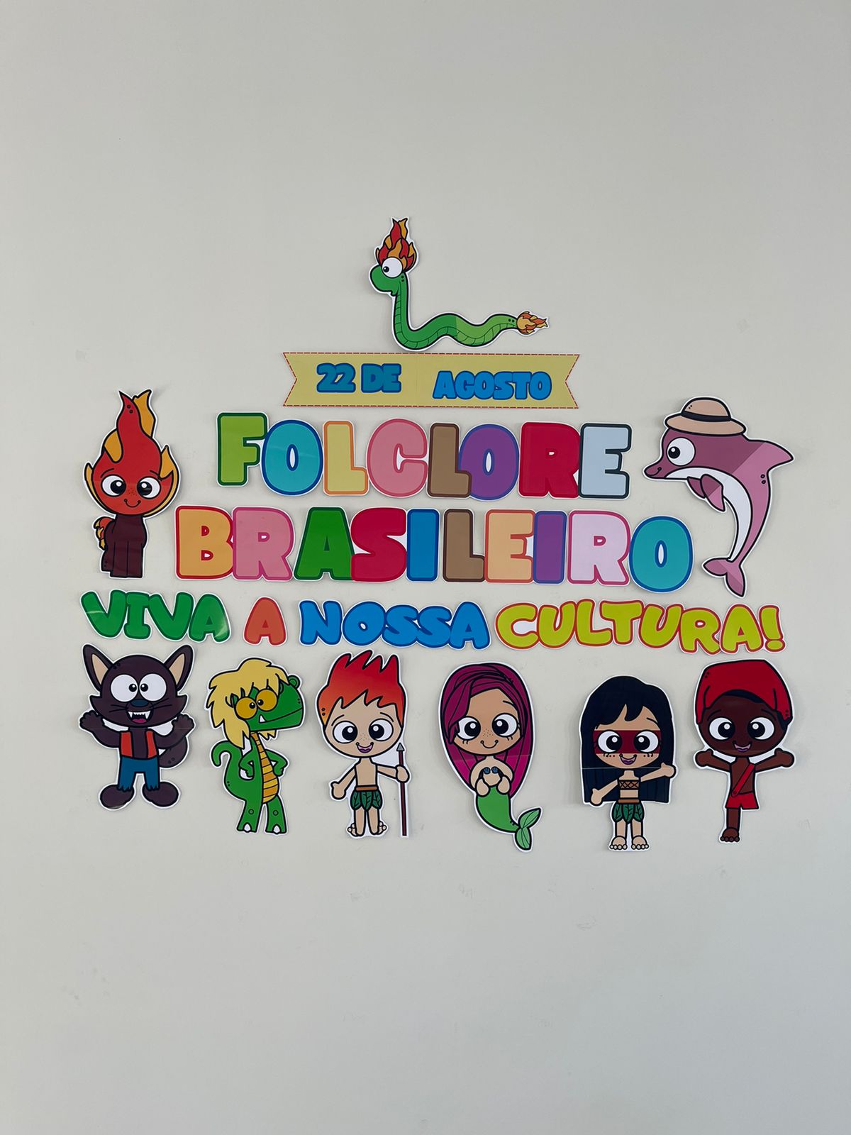 mural folclore educação infantil