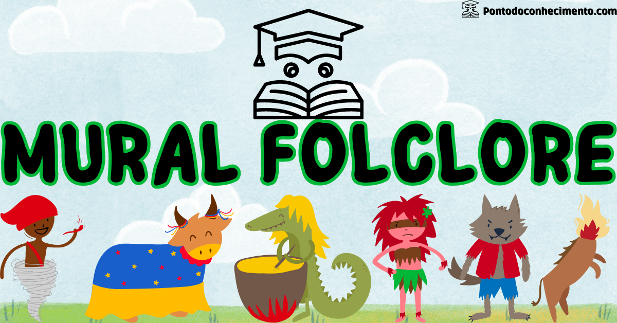 mural folclore para colorir