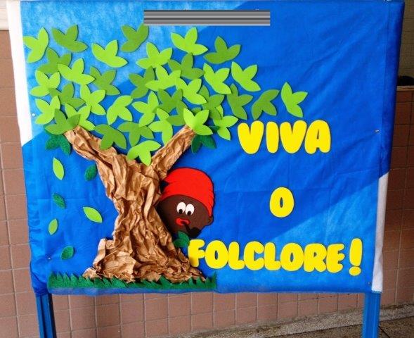 mural folclore educação infantil