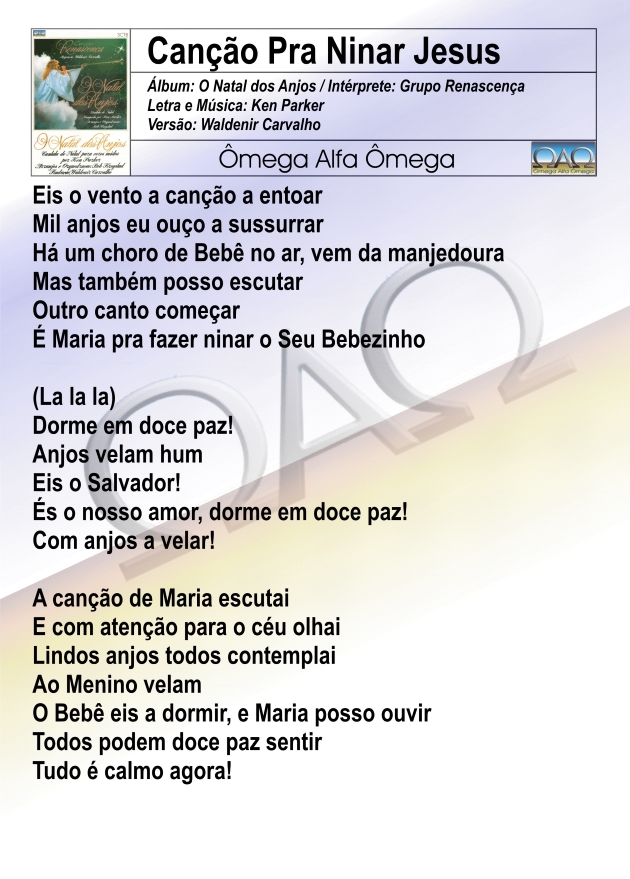 musicas para criançinhas dormir letra