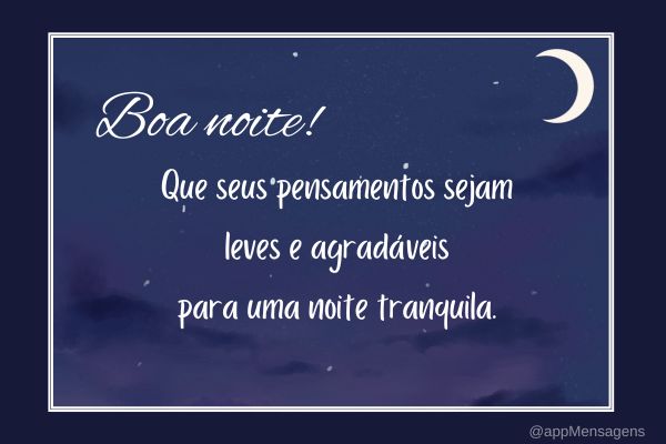 frases inspiradoras para uma noite tranquila