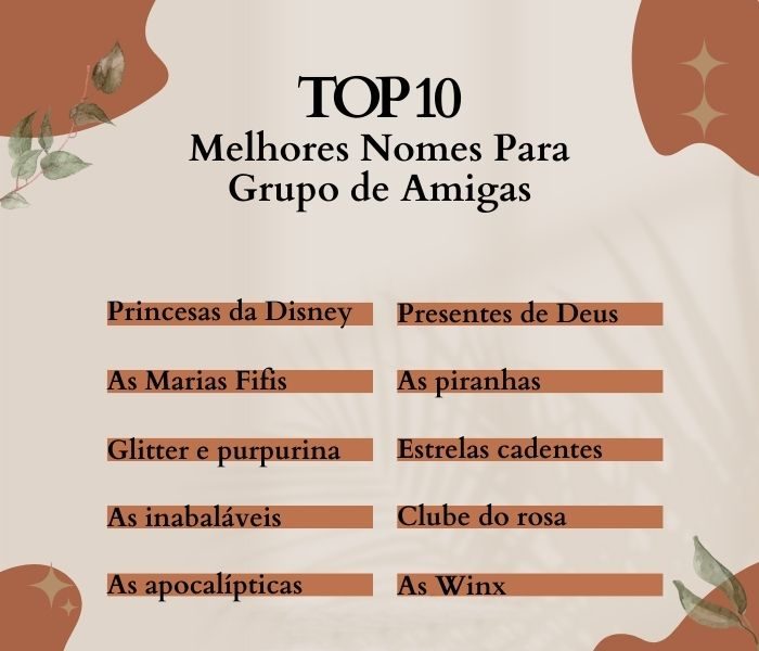 nomes de grupos de amigos