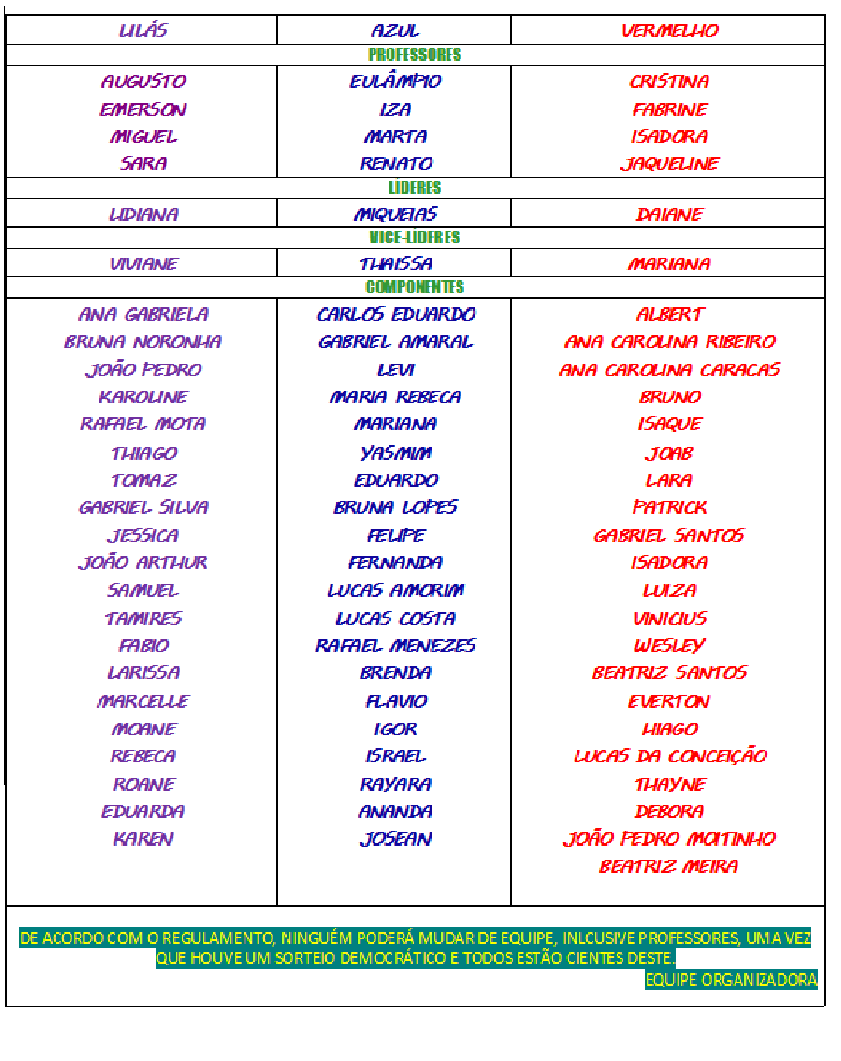 nomes de equipes de gincana inspiradoras e motivacionais