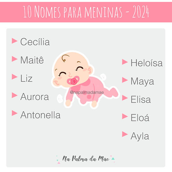 nomes de menina bonitos