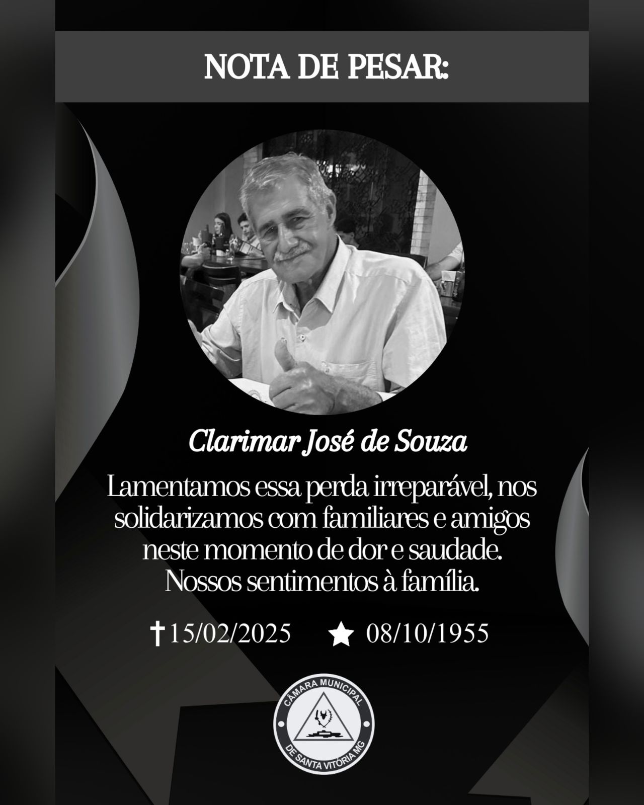 significado de nota de pesar