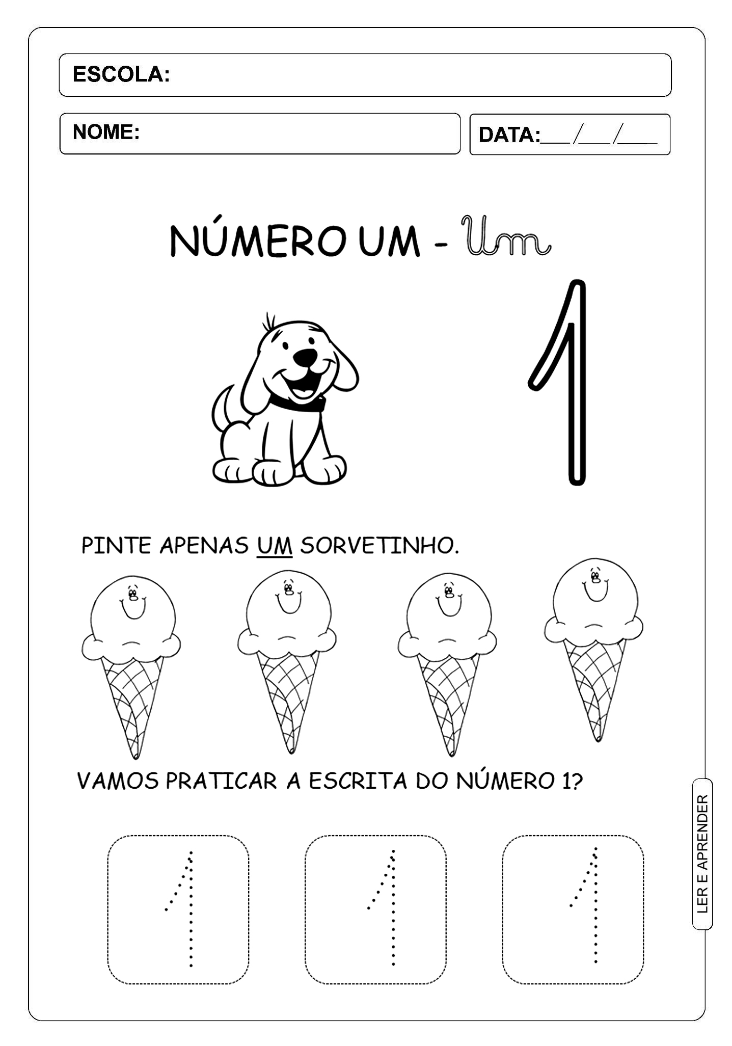 atividade de alfabetizacao numero 1