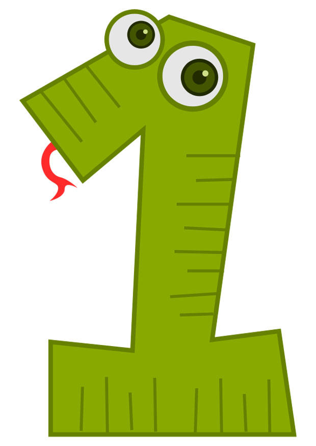 numero 1 para imprimir em tamanho grande