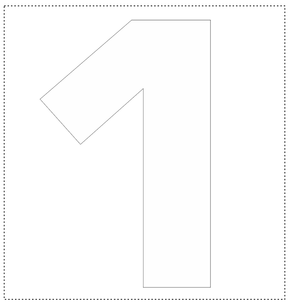 numero 1 para recortar