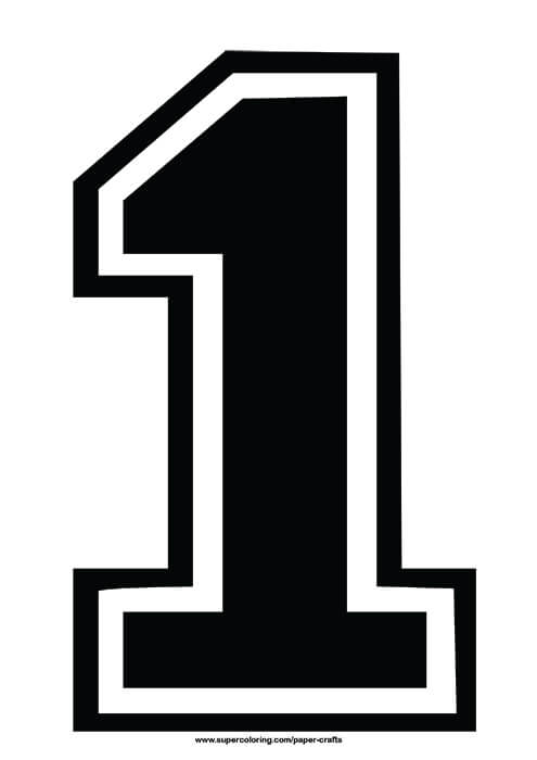 como fazer numero 1 decorado para imprimir