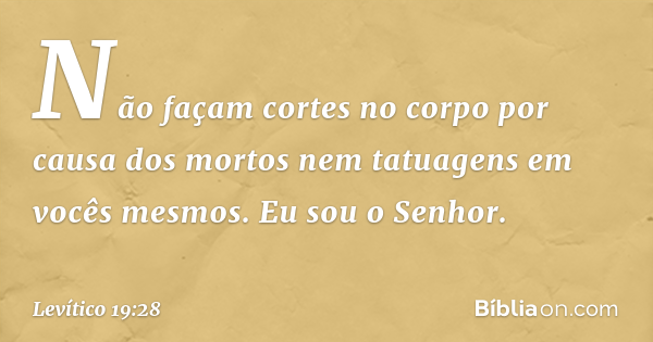 levitico 19 28 explicacao