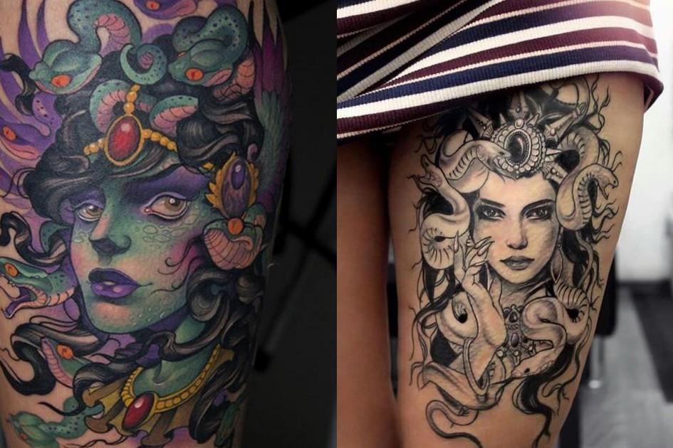 medusa tattoo significado olhar petrificante