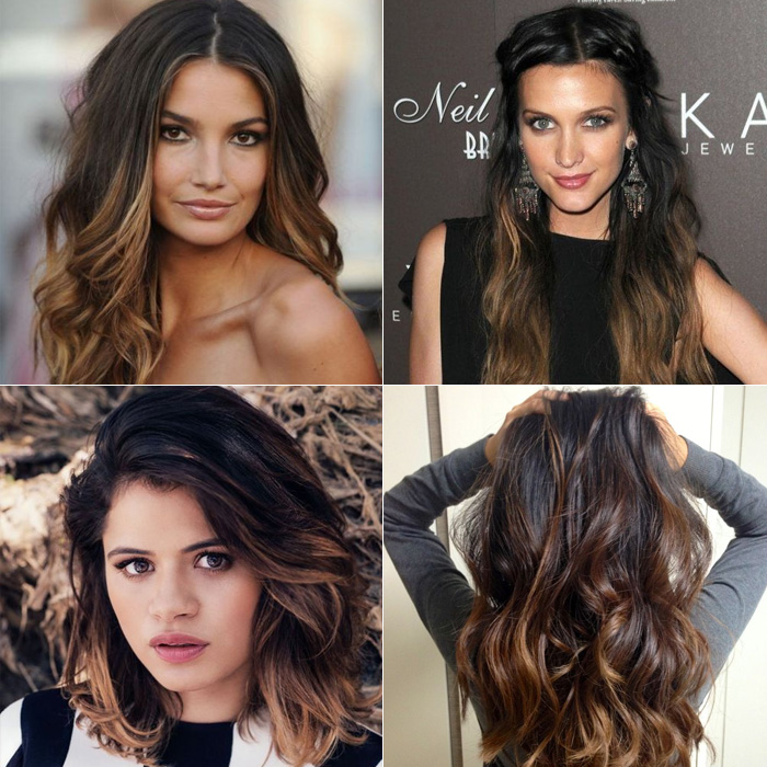 ombre hair em cabelo preto liso
