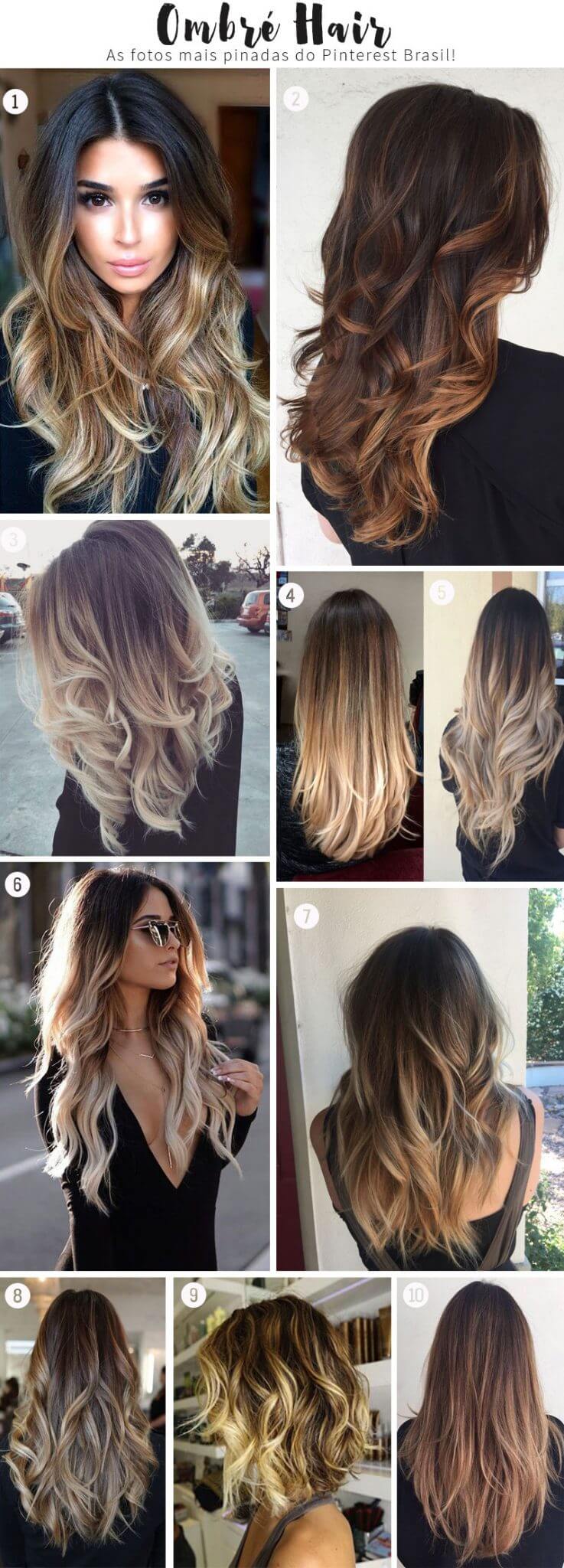 ombre hair mel cabelo curto