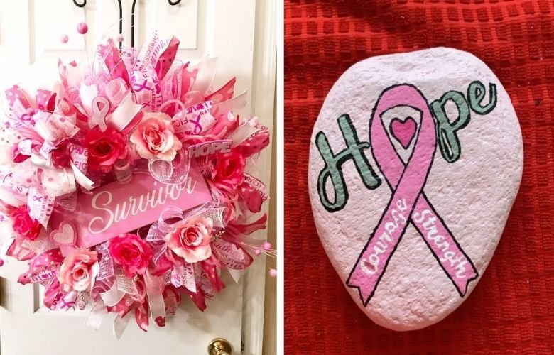 decoração outubro rosa para recepção de clínica