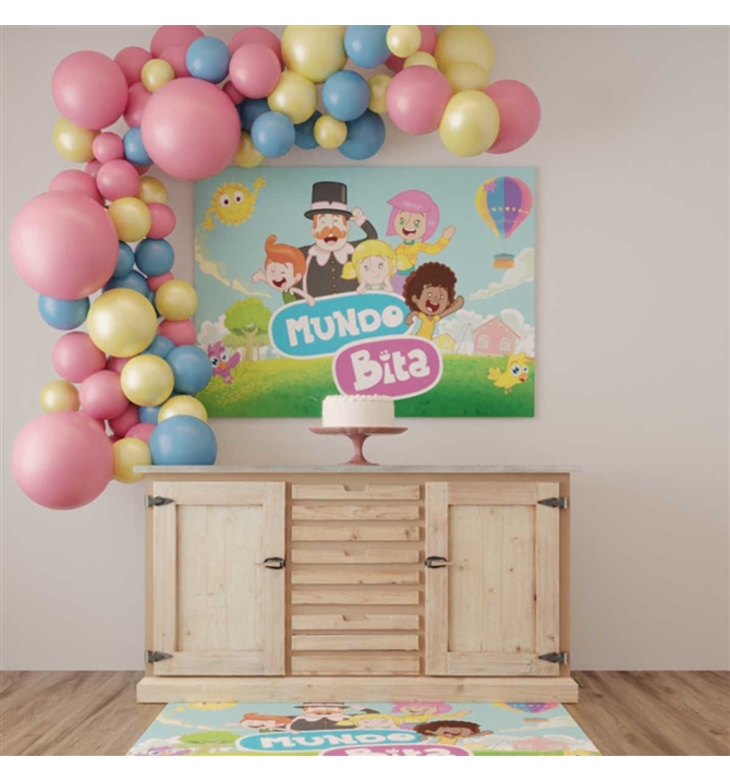 painel de tnt para festa de menina