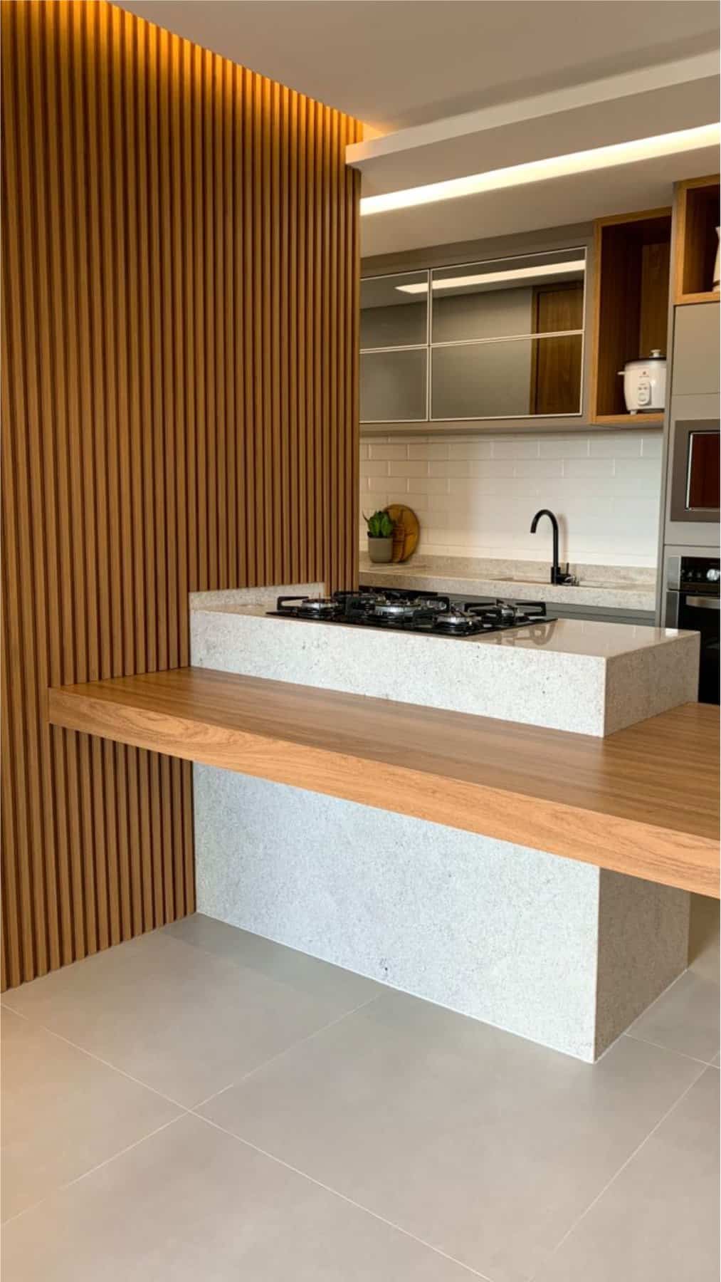 custo painel ripado para ilha de cozinha americana