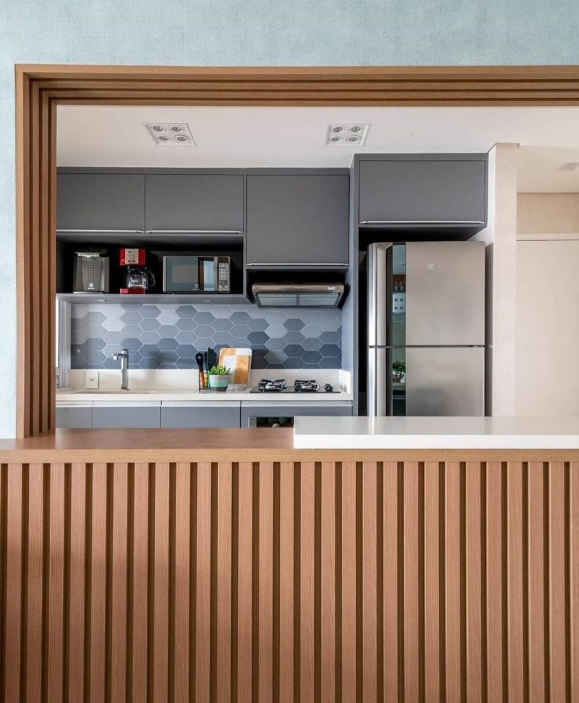 medidas ideais painel ripado ilha cozinha 110cm altura