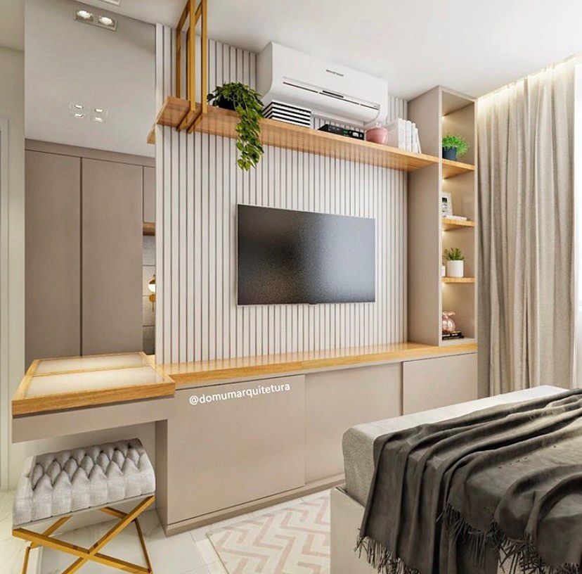 painel ripado com placas estofadas
