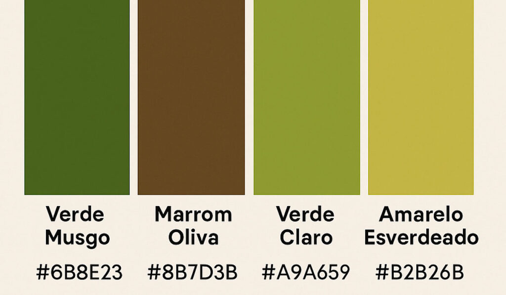 verde musgo e bege