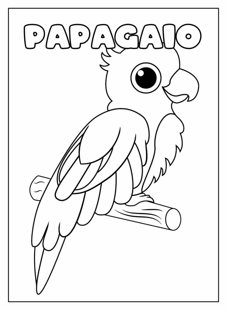 atividade infantil papagaio