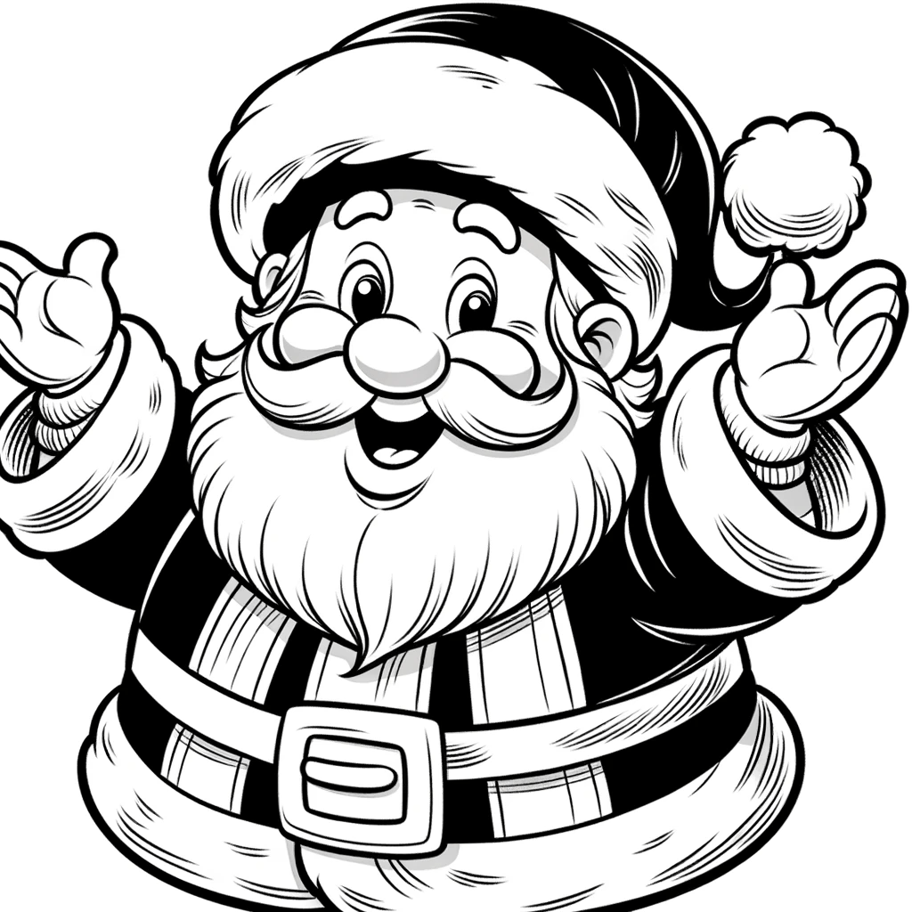 desenho papai noel para pintar