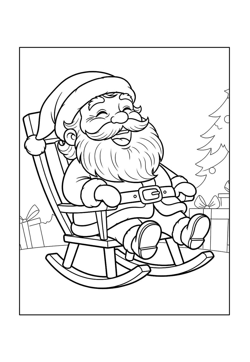 papai noel para imprimir e colorir