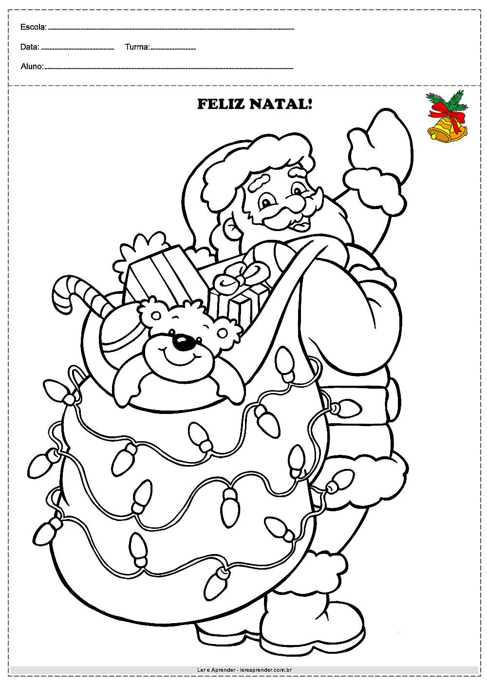 desenhos natalinos papai noel