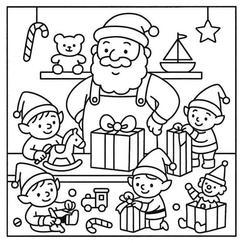 atividade papai noel para colorir