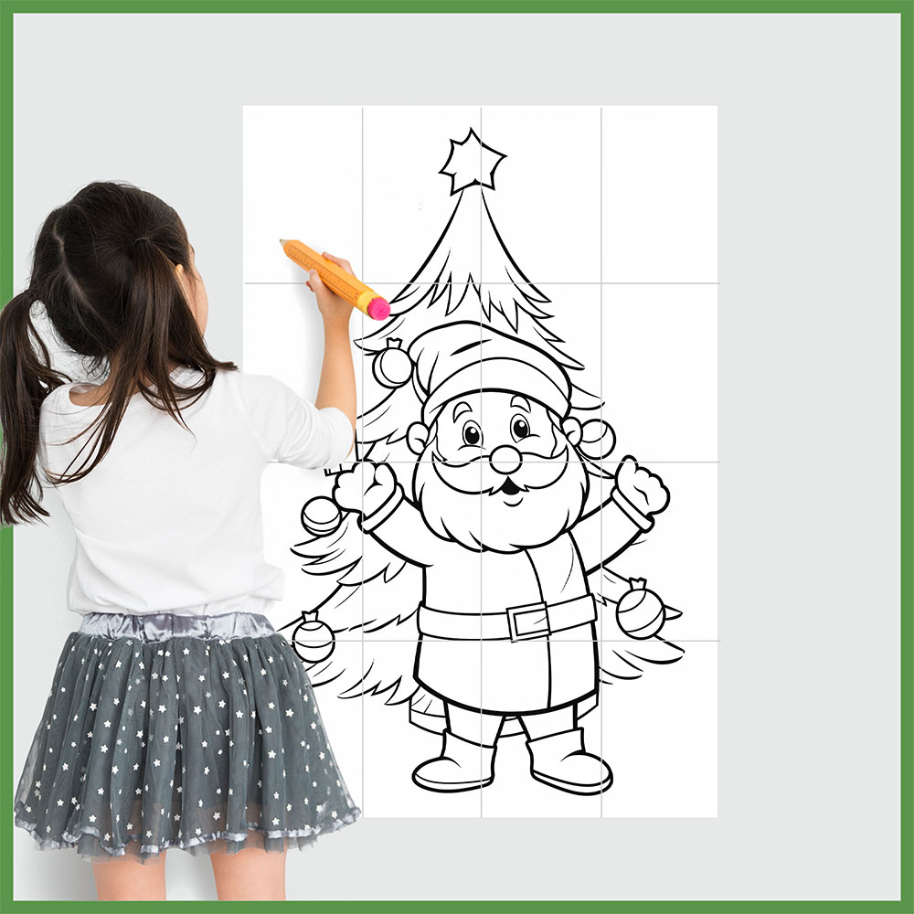 papai noel para imprimir e colorir