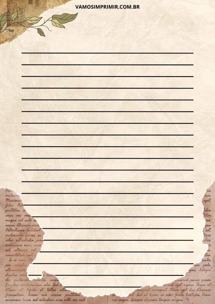 papel de carta fofo para imprimir