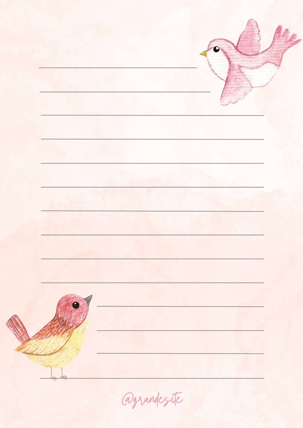 papel de carta floral para imprimir