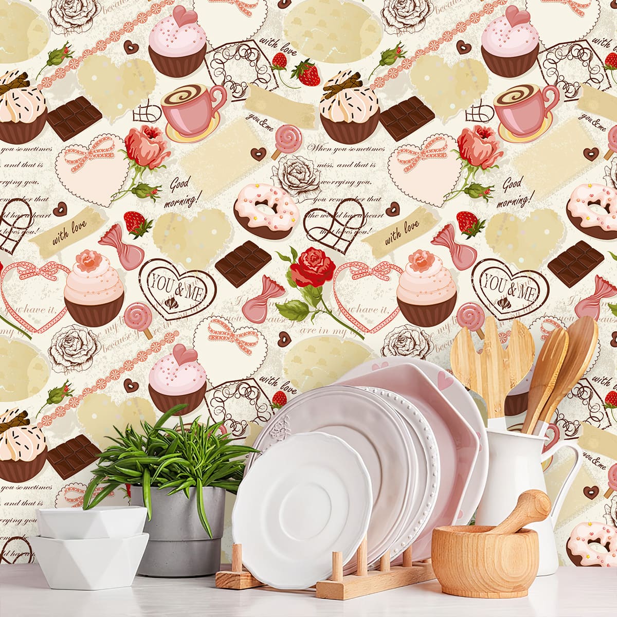 papel de parede cozinha antiderrapante