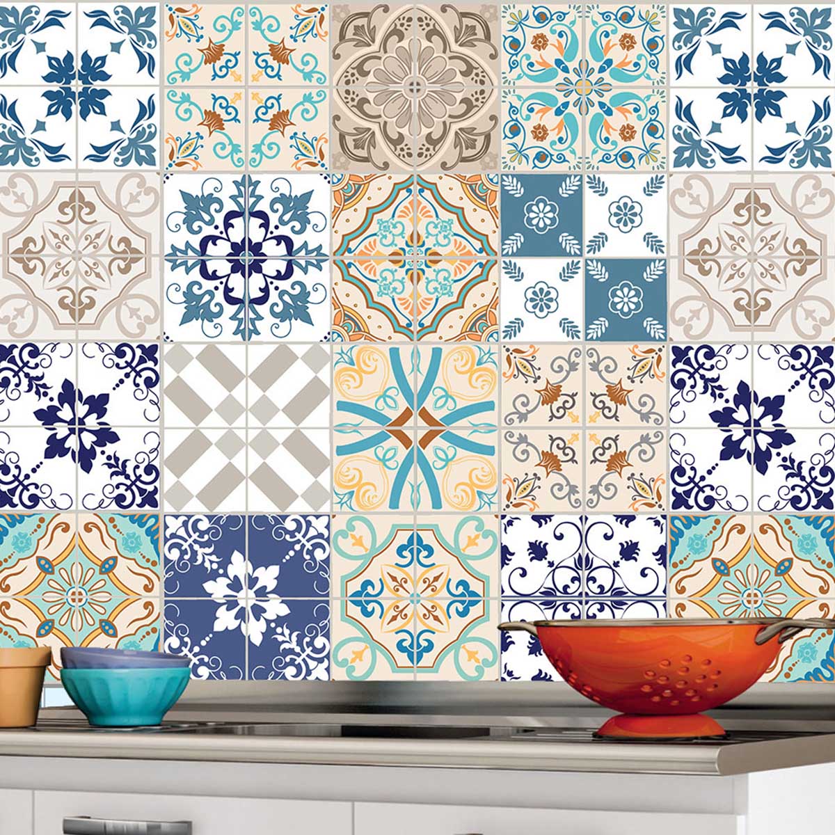 papel de parede cozinha minimalista