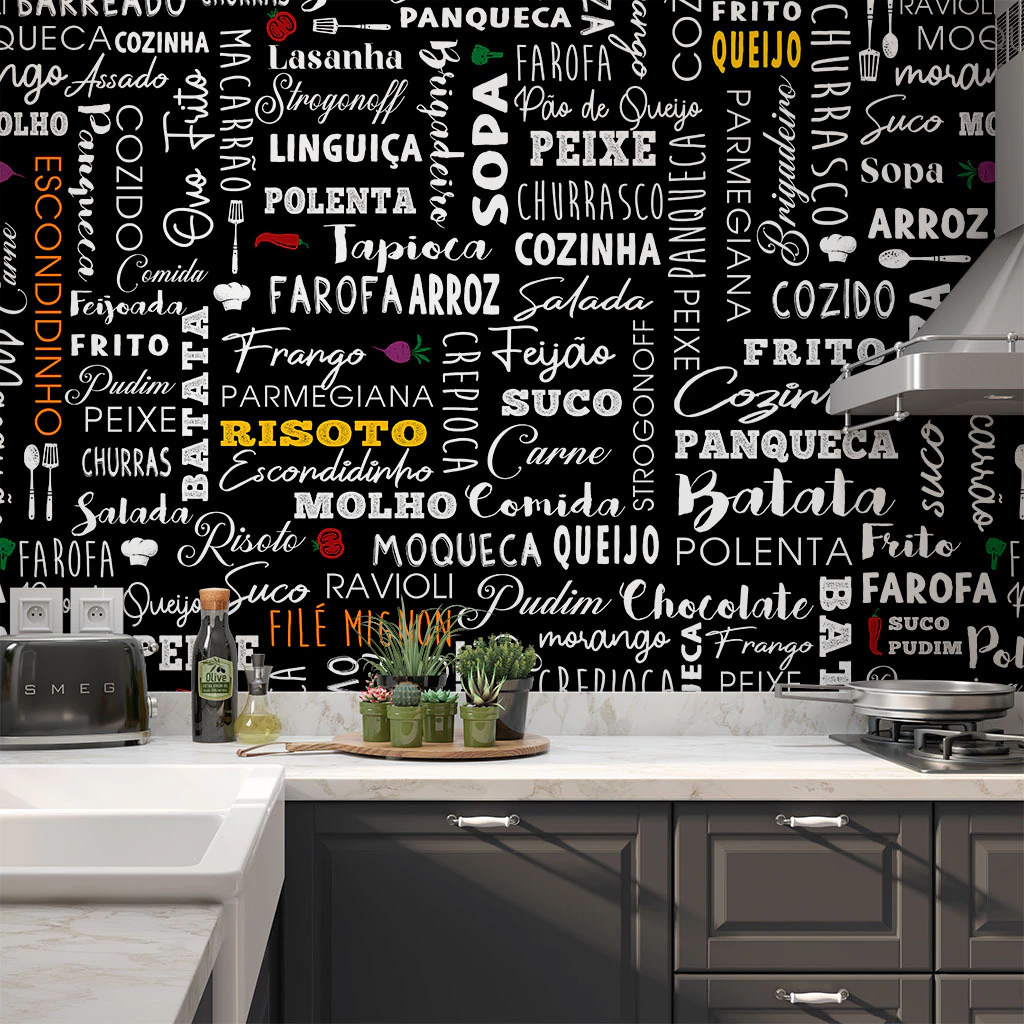 papel de parede cozinha lavável