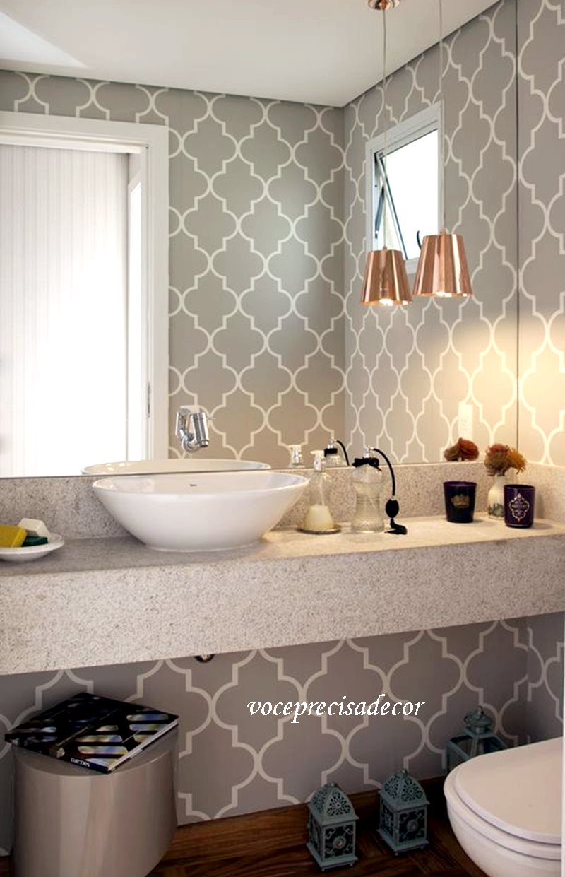 Cores e Estampas para Ousar no Papel de Parede do seu Lavabo