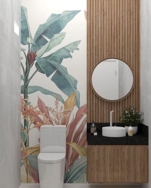 papel de parede para lavabo pequeno