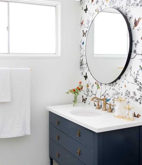 5 Tipos de Papel de Parede Ideais para Lavabos Pequenos