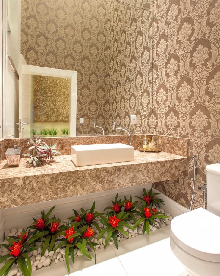 Tendências de Papel de Parede para Lavabos em 2026
