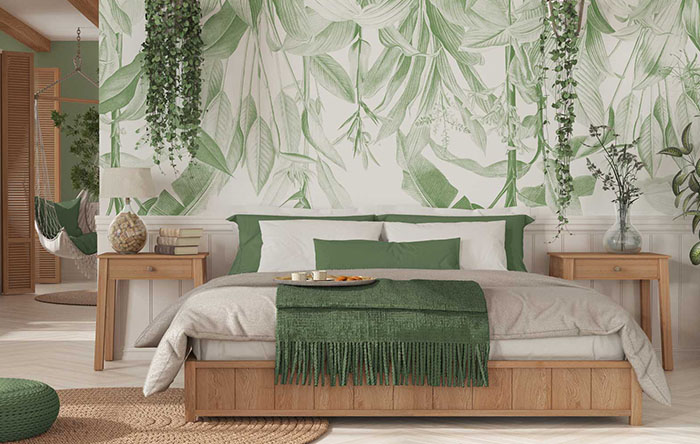 papel de parede quarto casal moderno