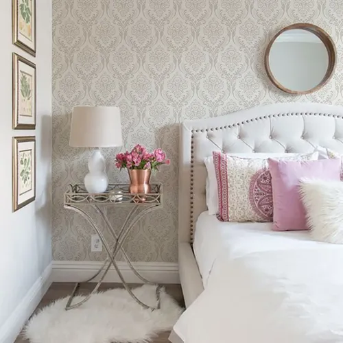 papel de parede quarto casal bege