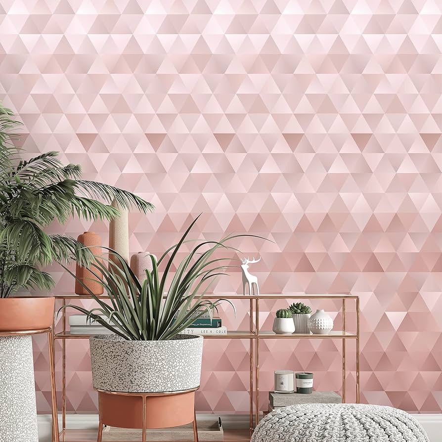 papel de parede rose gold e dourado