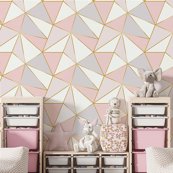 papel de parede rose gold brilhante