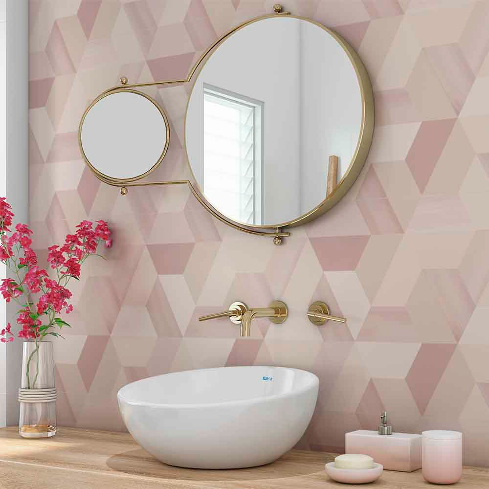 papel de parede rose gold floral