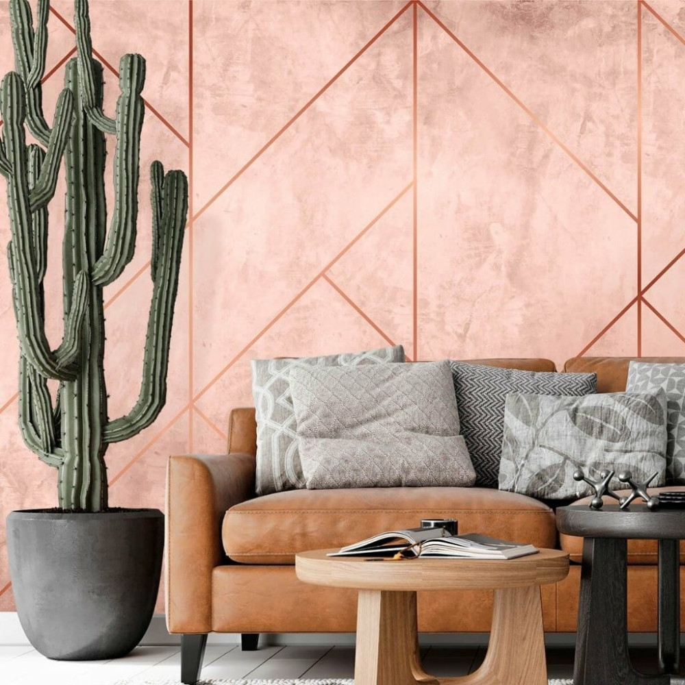 papel de parede rose gold para quarto
