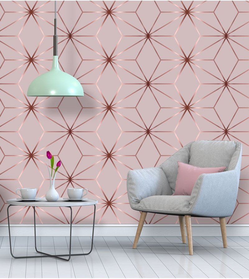 papel de parede rose gold celular