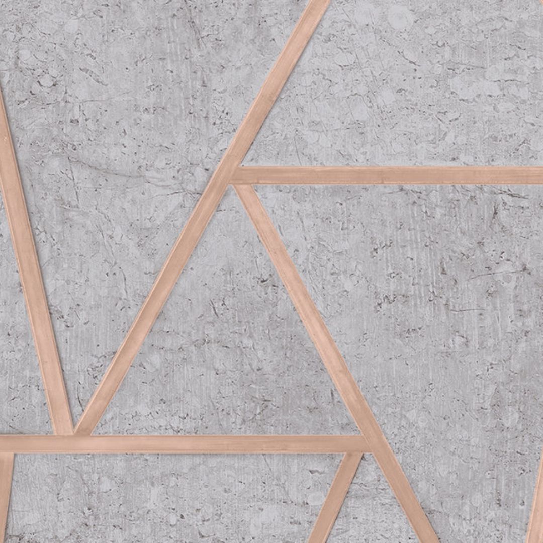 papel de parede rose gold com linhas