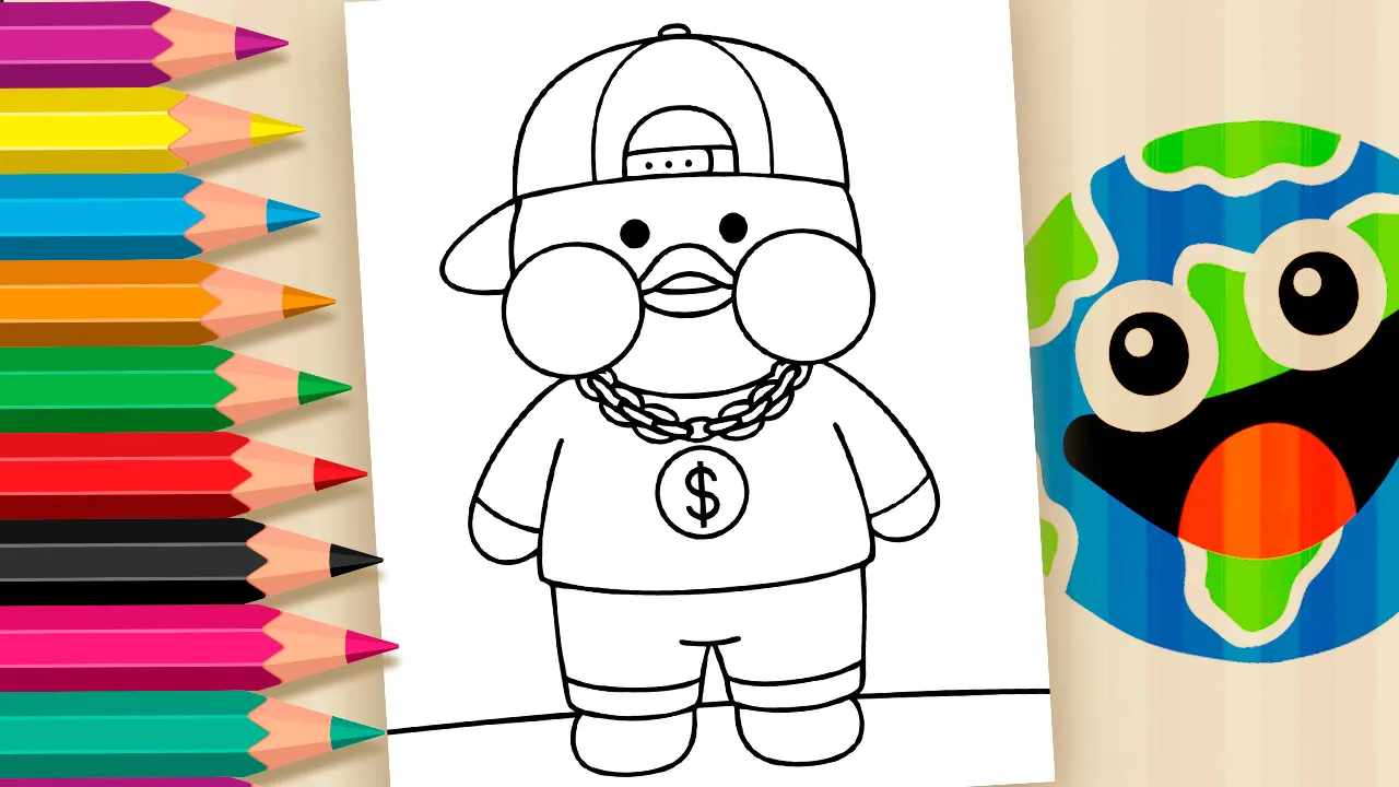 Patinho Lalafanfan para colorir