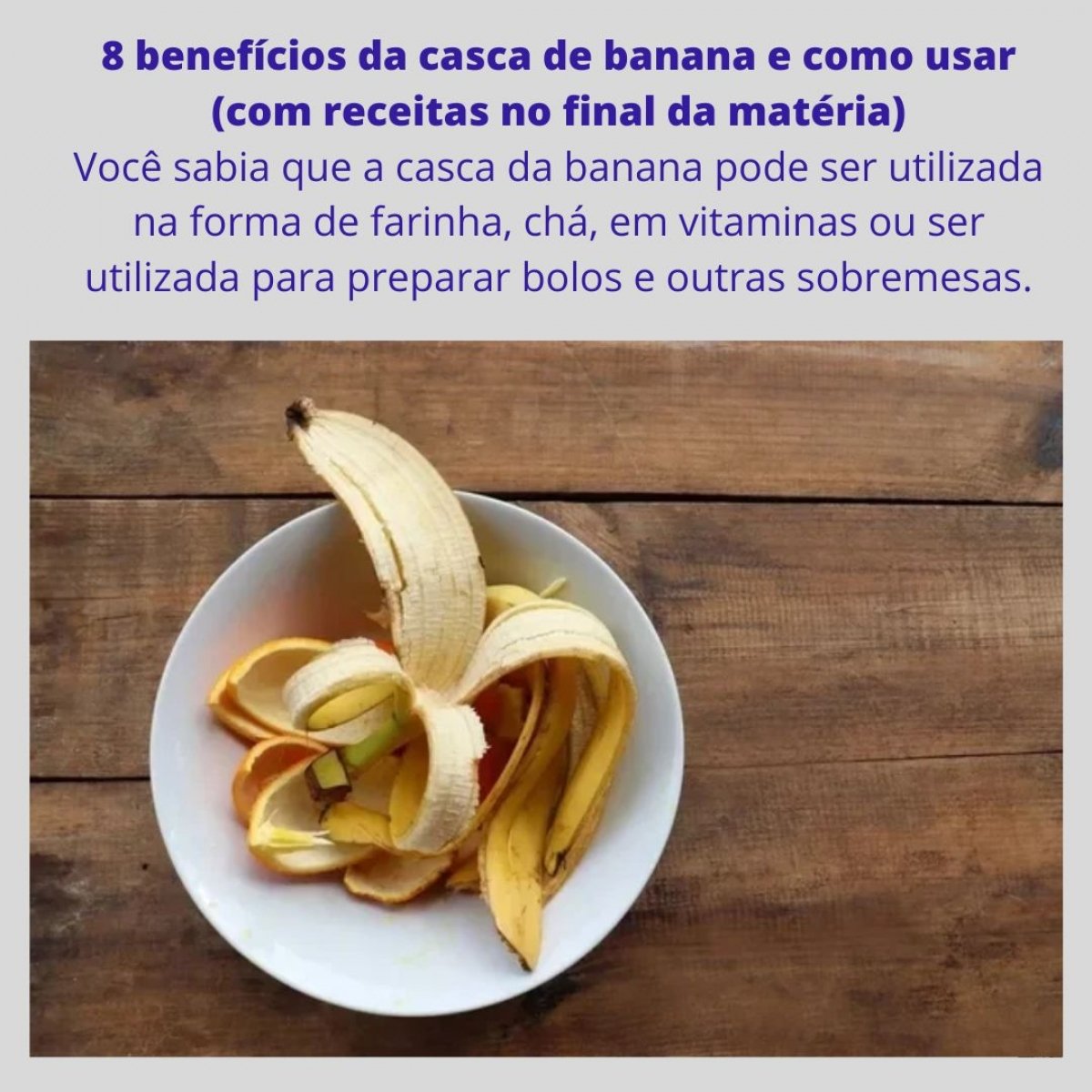 Para Que Serve Chá De Casca De Banana