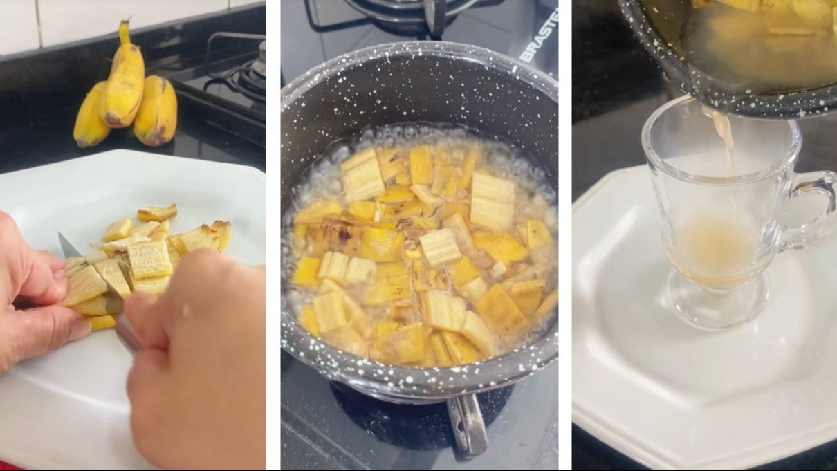 benefícios do chá de banana para emagrecer