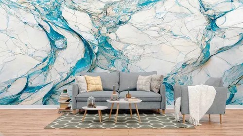 parede com efeito marmorizado